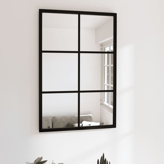 Wandspiegel 60x40 cm metaal zwart is nu te koop bij PeponiXL, paradijselijk wonen!