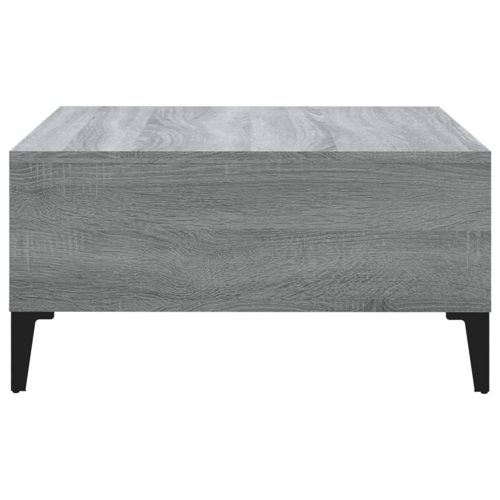 Salontafel 60x60x30 cm bewerkt hout grijs sonoma eikenkleurig is nu te koop bij PeponiXL, paradijselijk wonen!