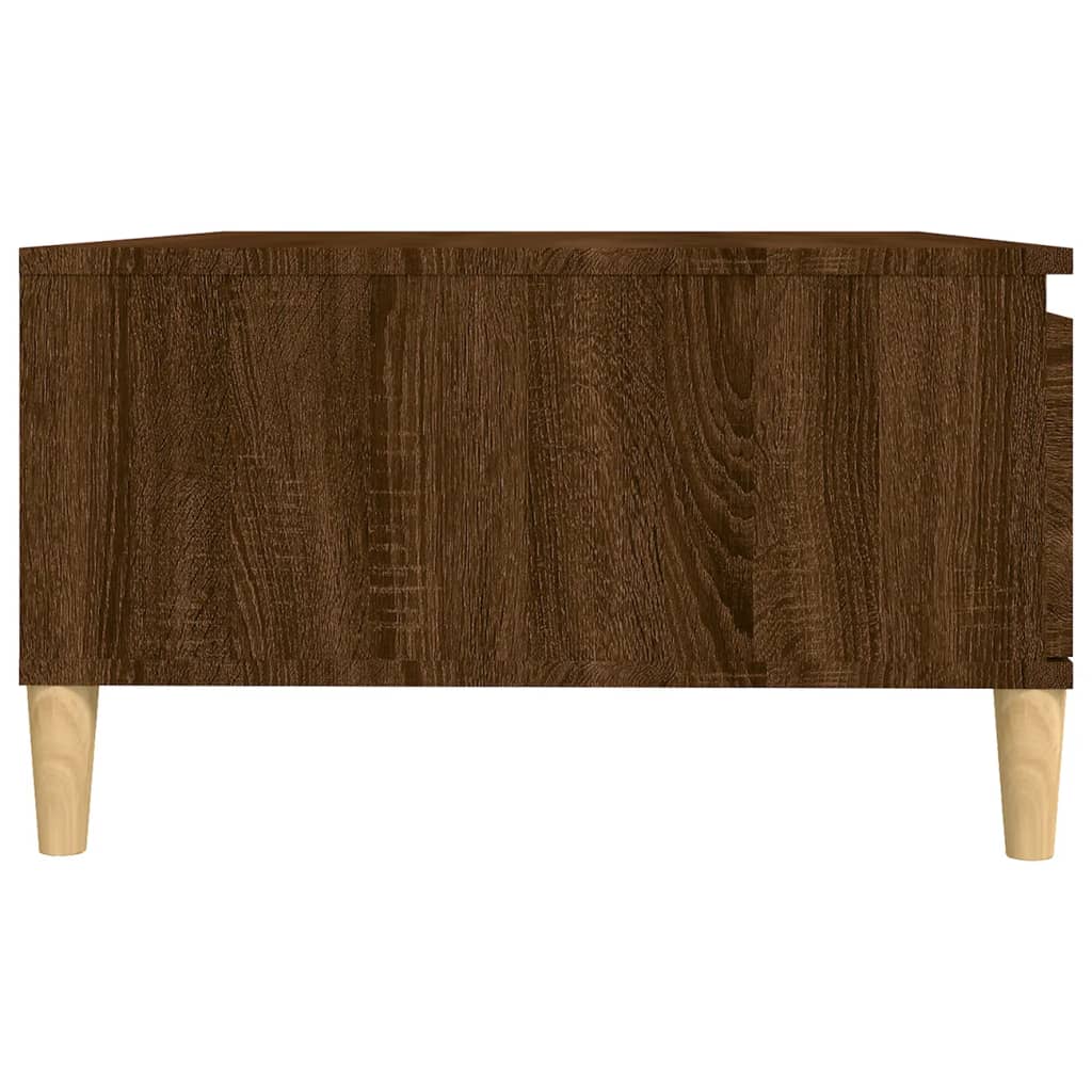 Salontafel 90x60x35 cm bewerkt hout bruin eikenkleur is nu te koop bij PeponiXL, paradijselijk wonen!