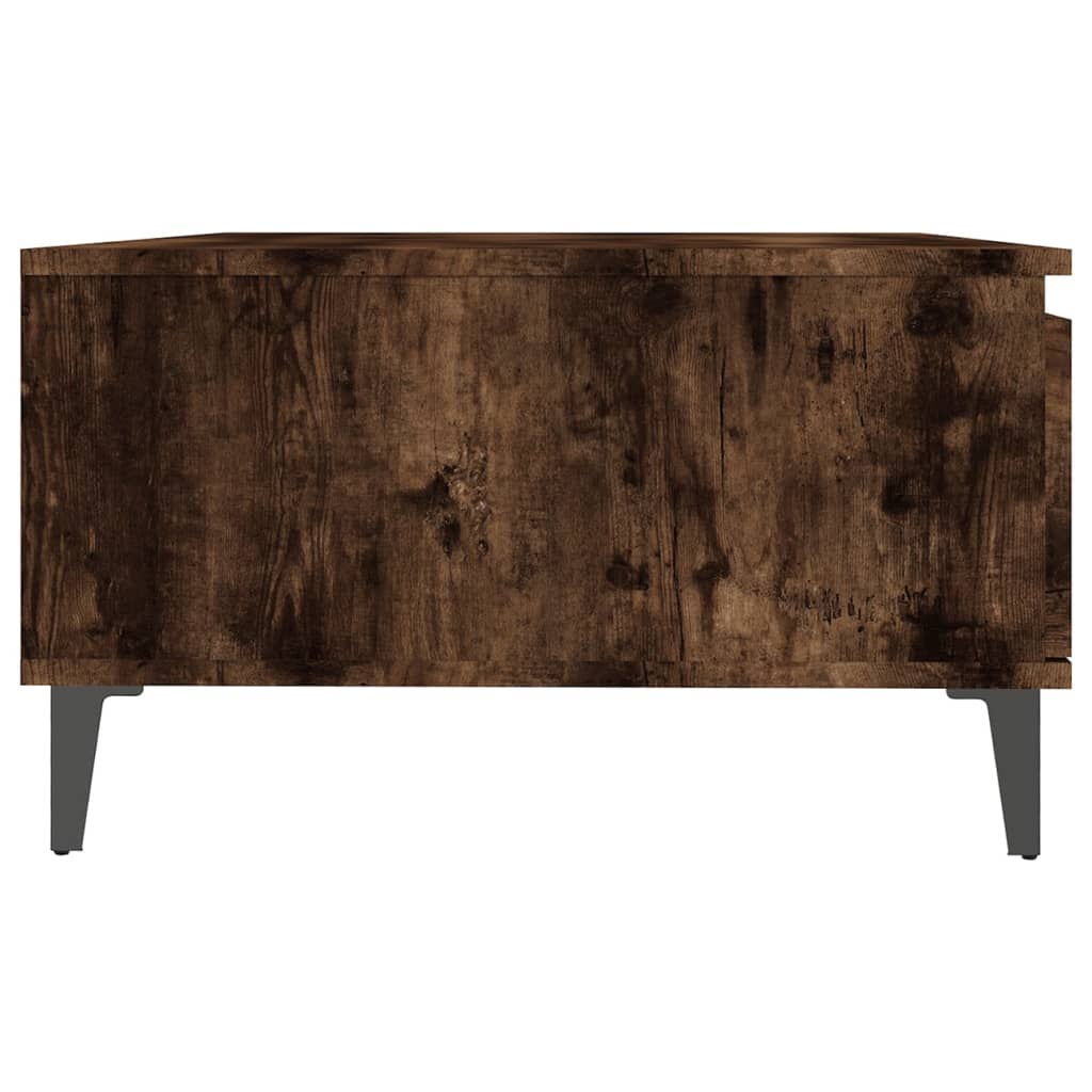 Salontafel 90x60x35 cm bewerkt hout gerookt eikenkleurig is nu te koop bij PeponiXL, paradijselijk wonen!