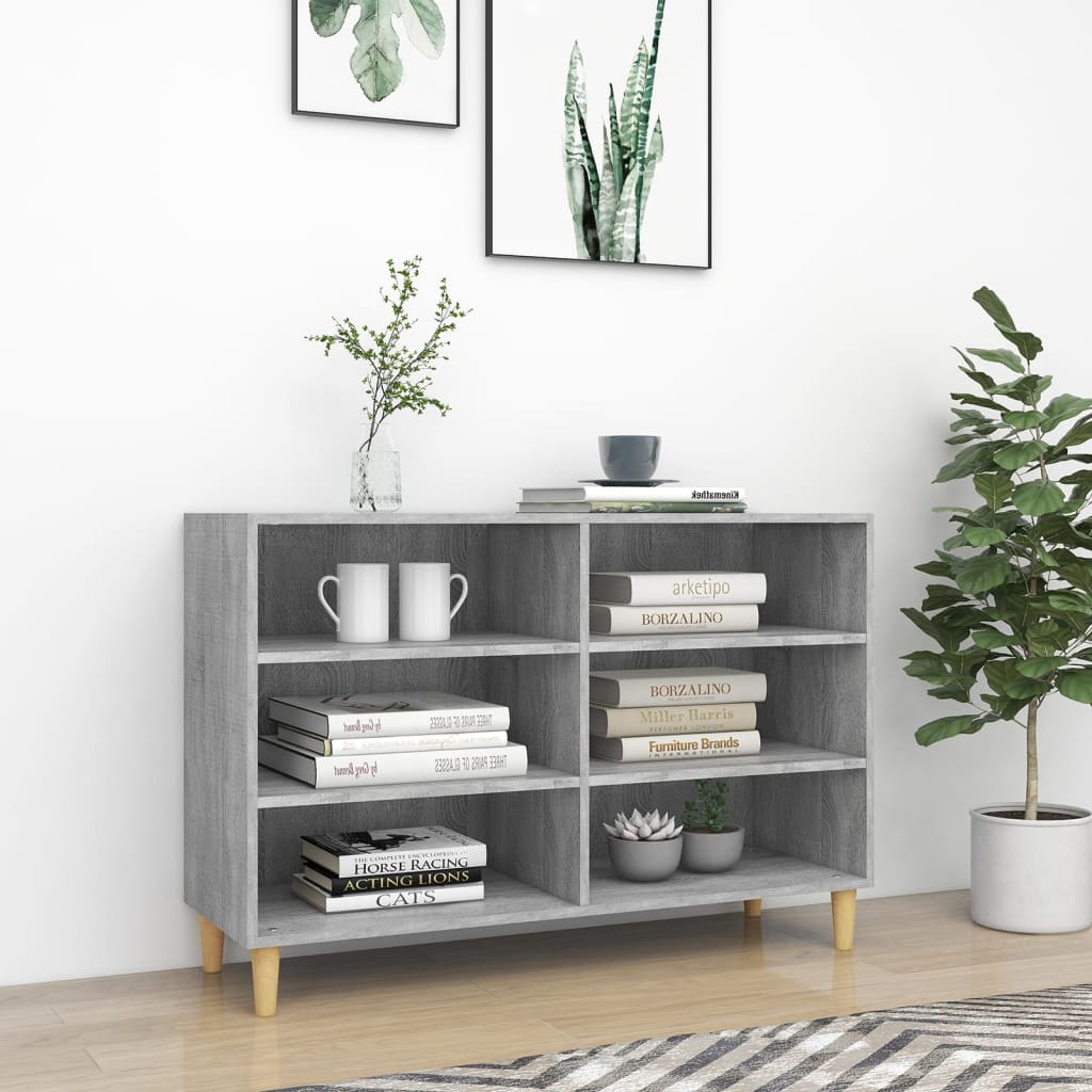 Dressoir 103,5x35x70 cm bewerkt hout grijs sonoma eikenkleurig is nu te koop bij PeponiXL, paradijselijk wonen!