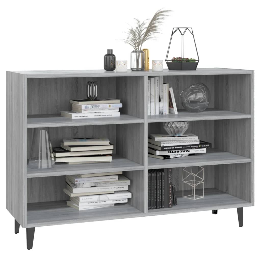 Dressoir 103,5x35x70 cm bewerkt hout grijs sonoma eikenkleurig is nu te koop bij PeponiXL, paradijselijk wonen!