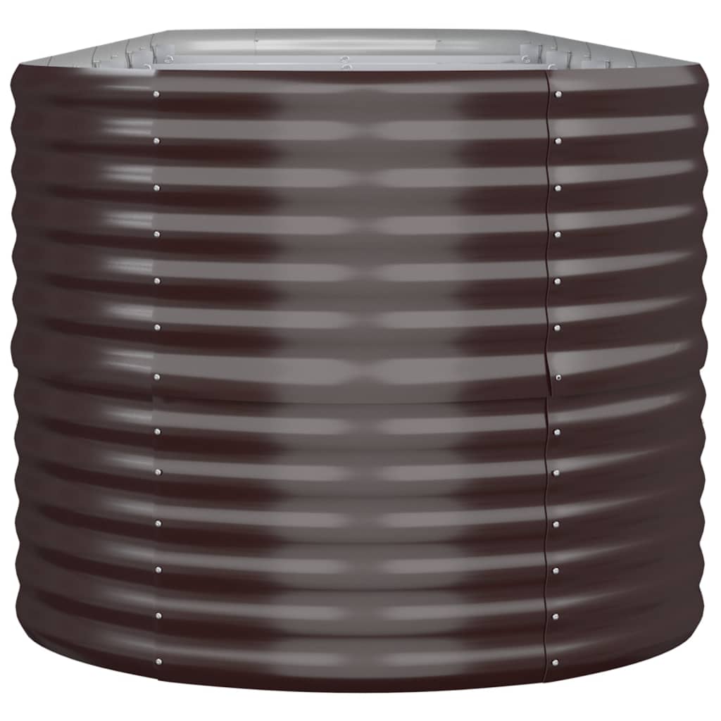 Plantenbak 368x80x68 cm gegalvaniseerd staal bruin is nu te koop bij PeponiXL, paradijselijk wonen!