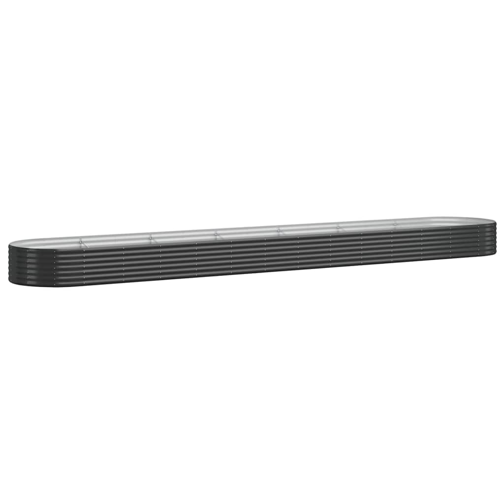 Plantenbak 544x100x36 cm gegalvaniseerd staal antracietkleurig is nu te koop bij PeponiXL, paradijselijk wonen!