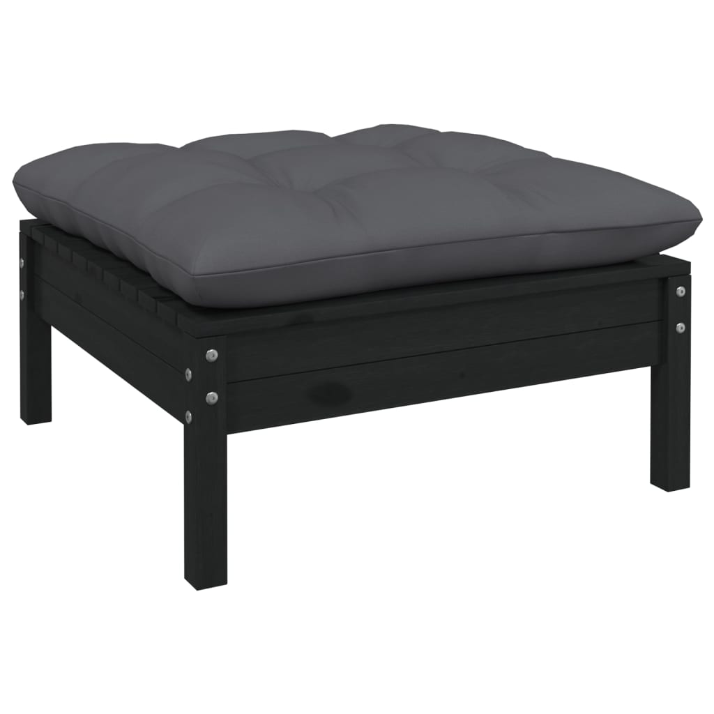 3-delige Loungeset met antracietkleurige kussens grenenhout is nu te koop bij PeponiXL, paradijselijk wonen!