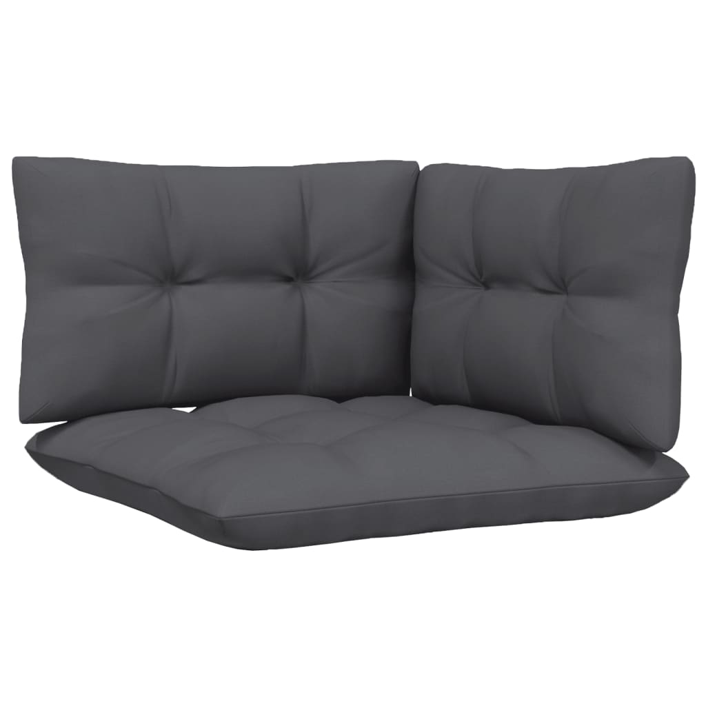 8-delige Loungeset met antracietkleurige kussens grenenhout is nu te koop bij PeponiXL, paradijselijk wonen!