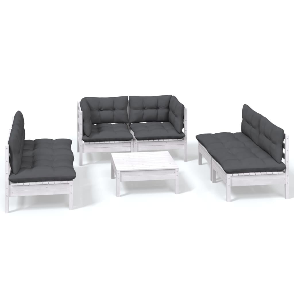 7-delige Loungeset met kussens massief grenenhout is nu te koop bij PeponiXL, paradijselijk wonen!