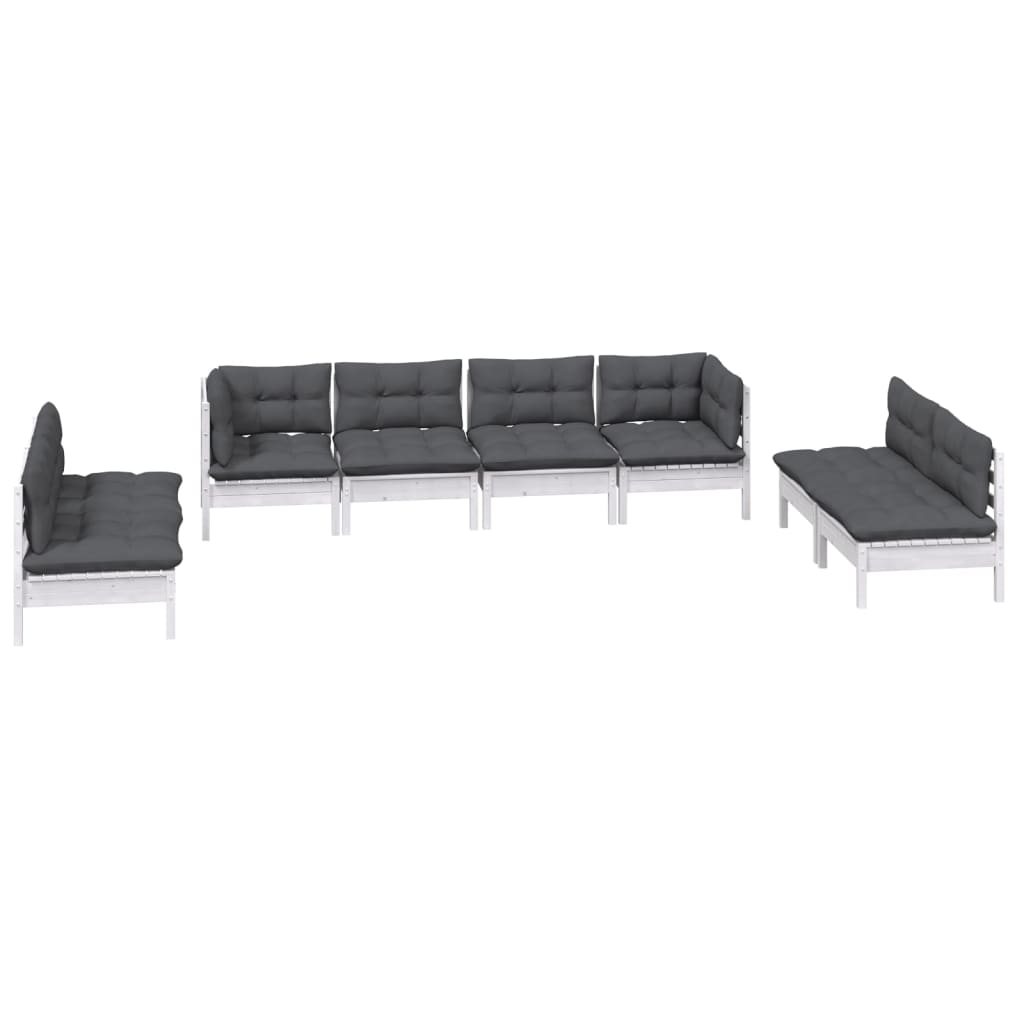 8-delige Loungeset met kussens massief grenenhout is nu te koop bij PeponiXL, paradijselijk wonen!