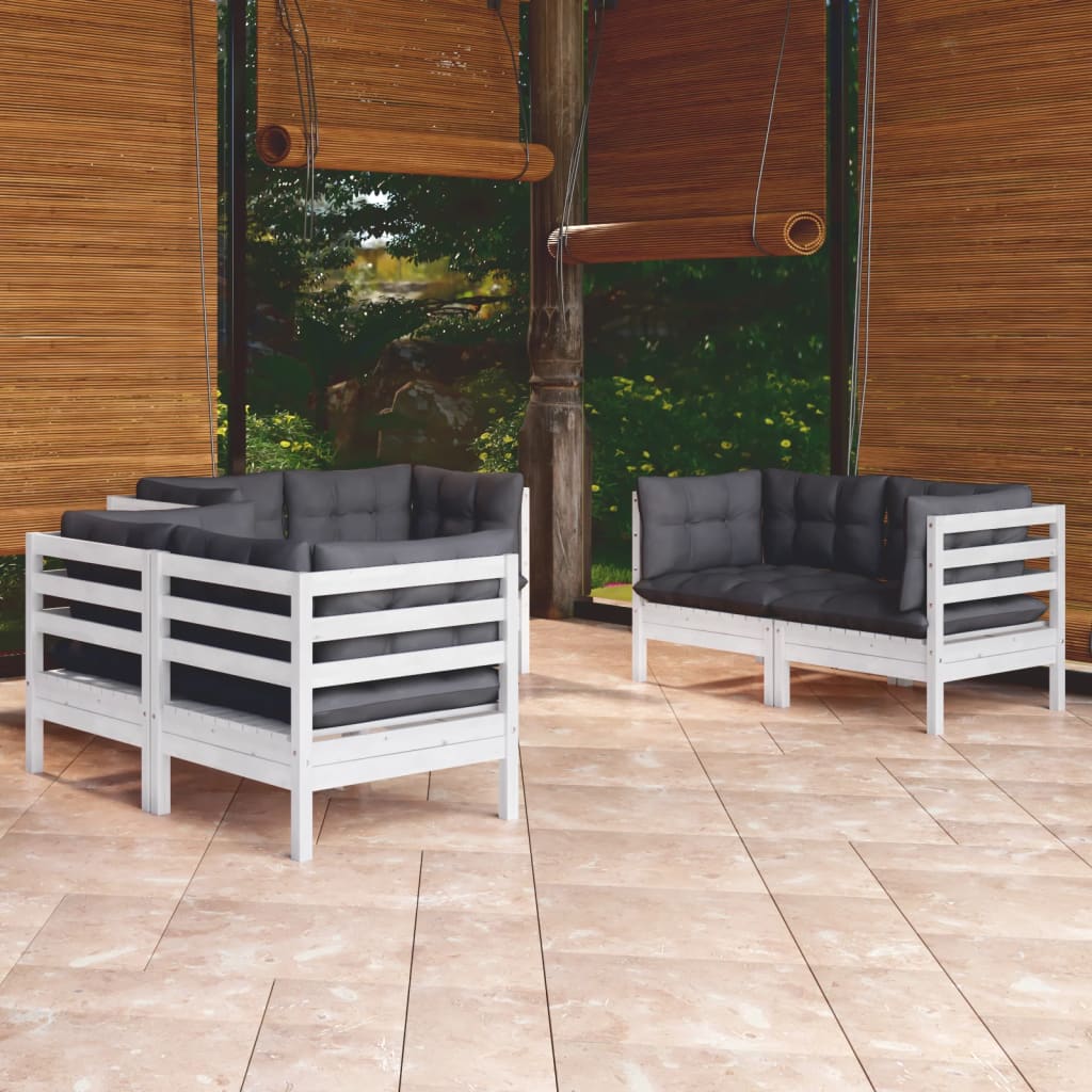 6-delige Loungeset met kussens massief grenenhout is nu te koop bij PeponiXL, paradijselijk wonen!