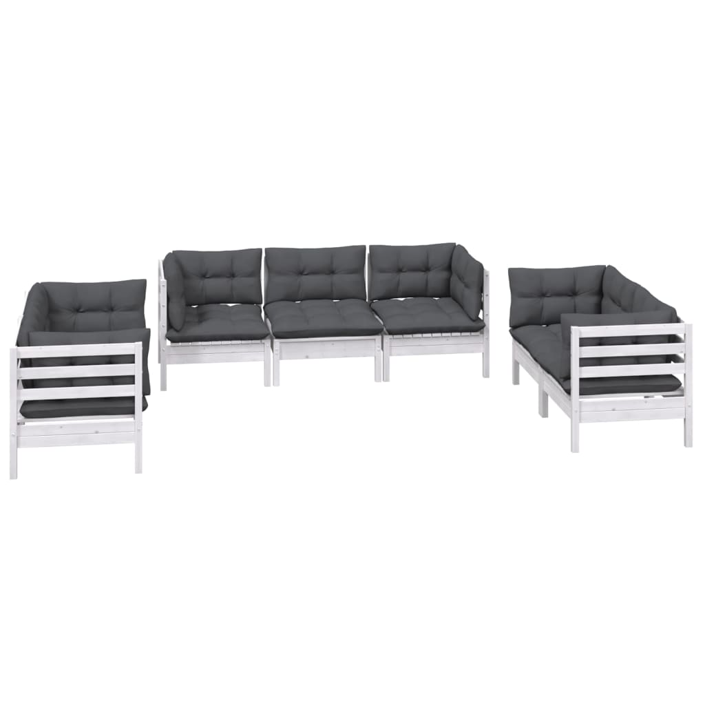 7-delige Loungeset met kussens massief grenenhout is nu te koop bij PeponiXL, paradijselijk wonen!
