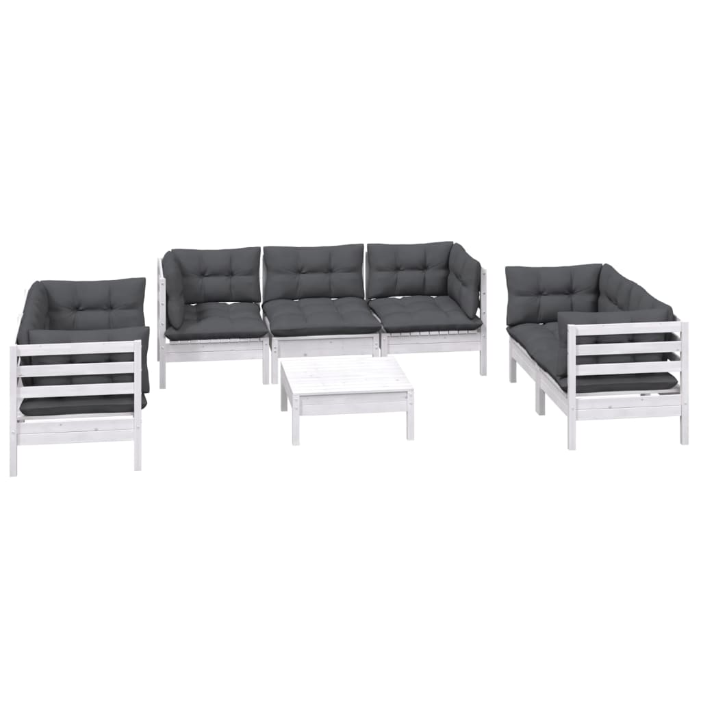 8-delige Loungeset met kussens massief grenenhout is nu te koop bij PeponiXL, paradijselijk wonen!