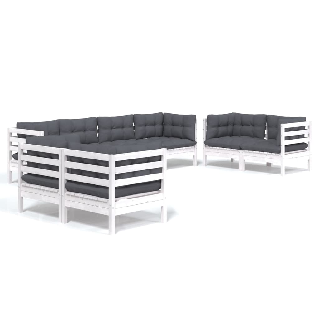 8-delige Loungeset met kussens massief grenenhout is nu te koop bij PeponiXL, paradijselijk wonen!