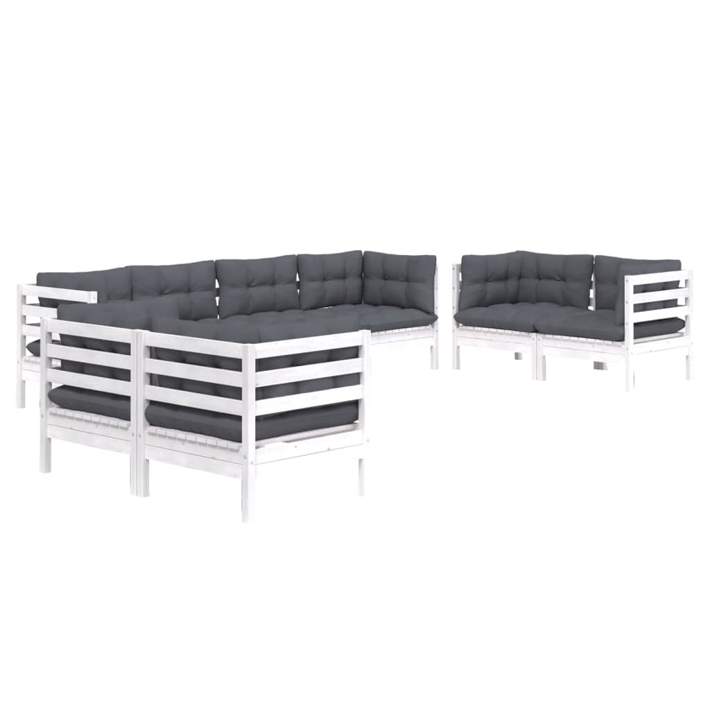 8-delige Loungeset met kussens massief grenenhout is nu te koop bij PeponiXL, paradijselijk wonen!