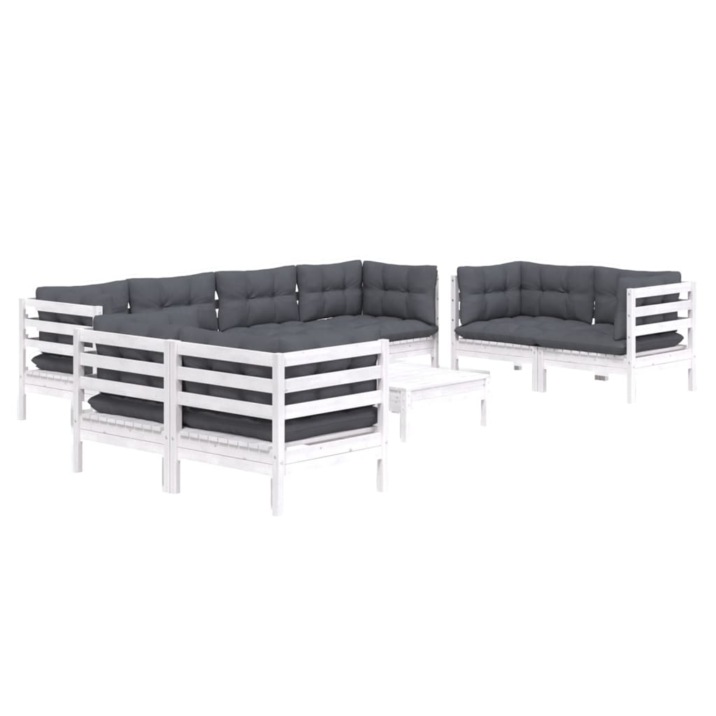 9-delige Loungeset met kussens massief grenenhout is nu te koop bij PeponiXL, paradijselijk wonen!