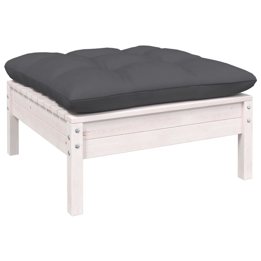14-delige Loungeset met kussens massief grenenhout wit is nu te koop bij PeponiXL, paradijselijk wonen!