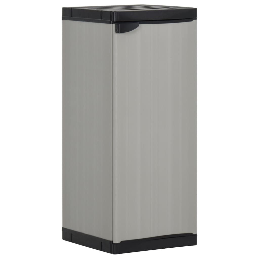 Tuinkast met 1 schap 35x40x85 cm grijs en zwart is nu te koop bij PeponiXL, paradijselijk wonen!