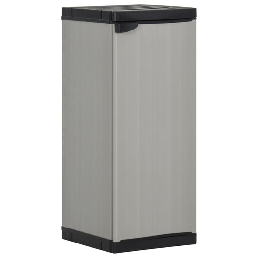 Tuinkast met 1 schap 35x40x85 cm grijs en zwart is nu te koop bij PeponiXL, paradijselijk wonen!