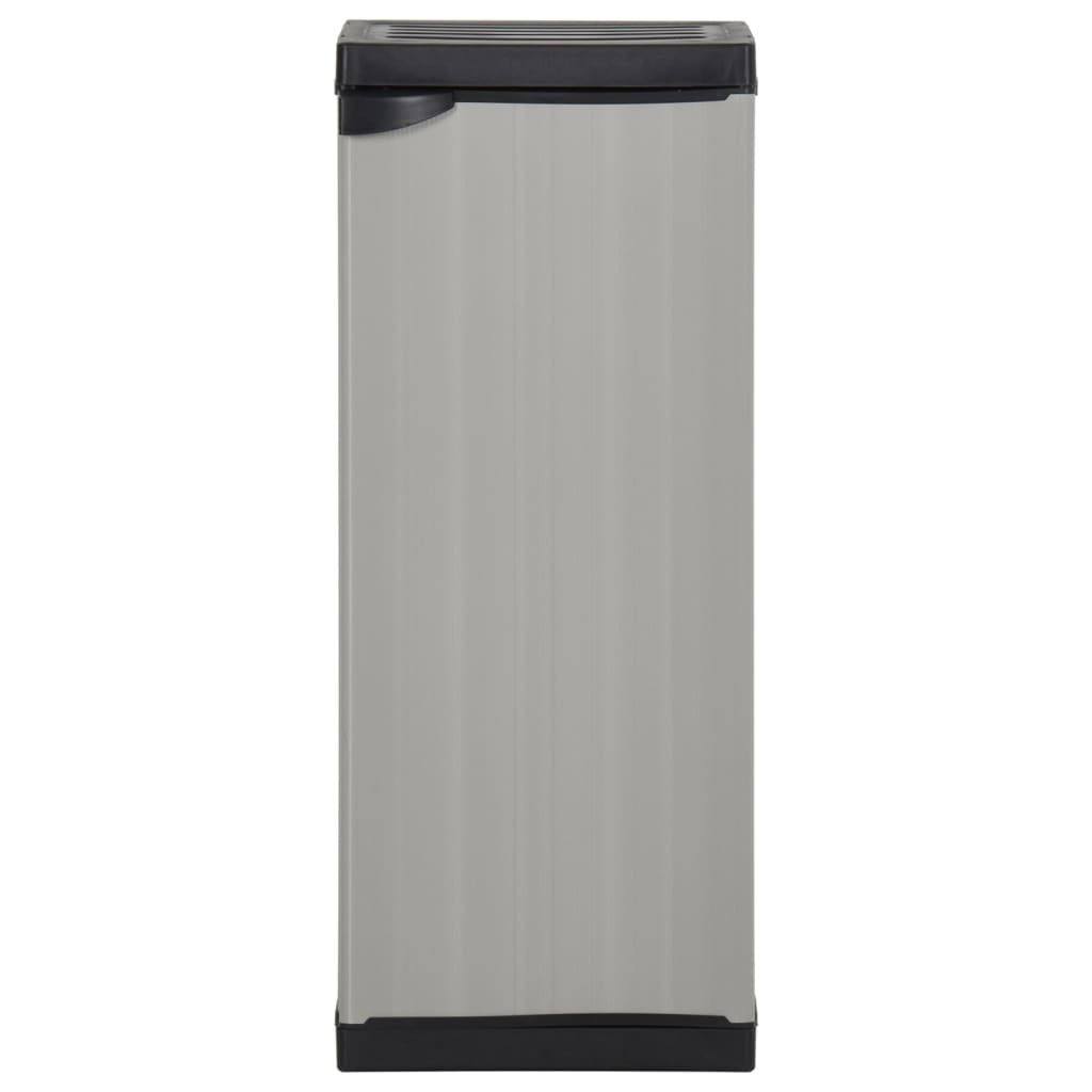 Tuinkast met 1 schap 35x40x85 cm grijs en zwart is nu te koop bij PeponiXL, paradijselijk wonen!