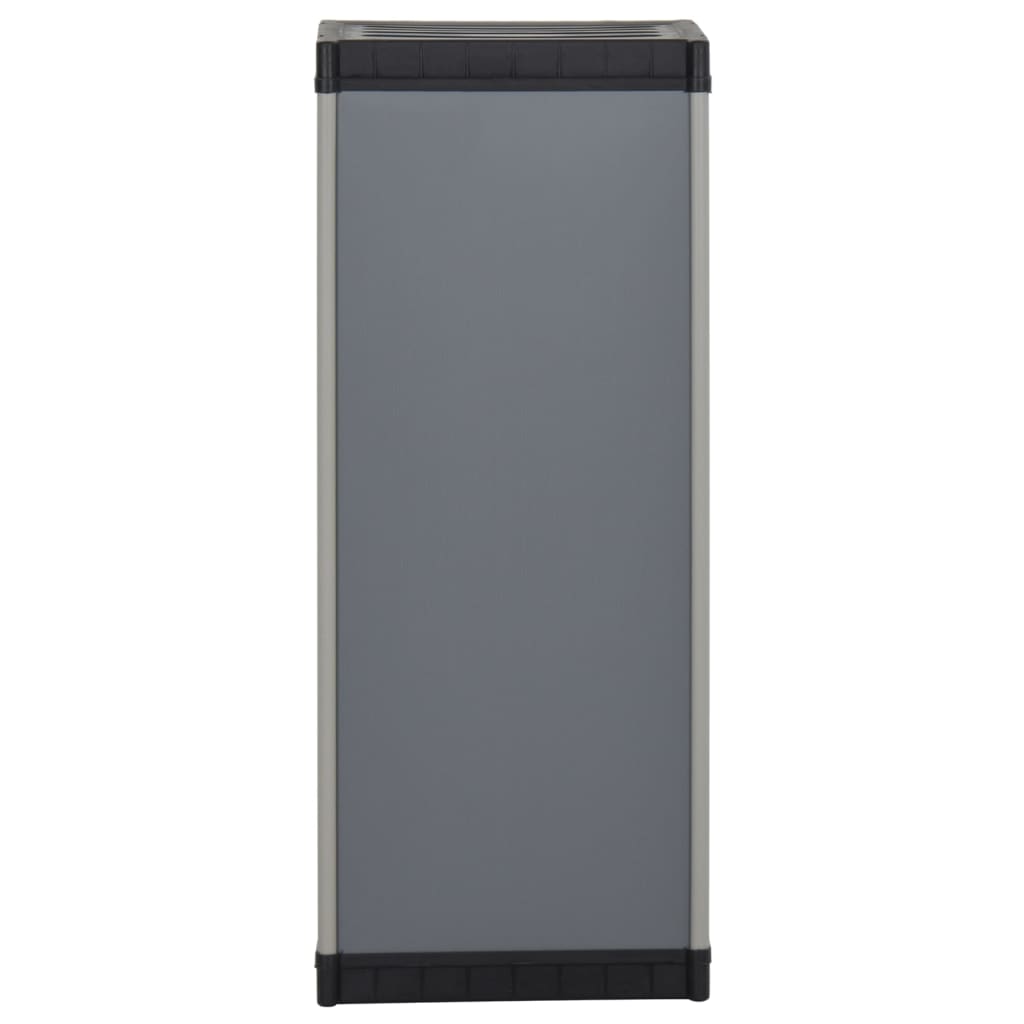 Tuinkast met 1 schap 35x40x85 cm grijs en zwart is nu te koop bij PeponiXL, paradijselijk wonen!