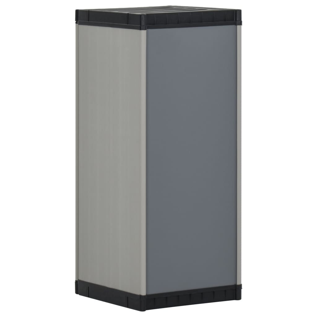 Tuinkast met 1 schap 35x40x85 cm grijs en zwart is nu te koop bij PeponiXL, paradijselijk wonen!