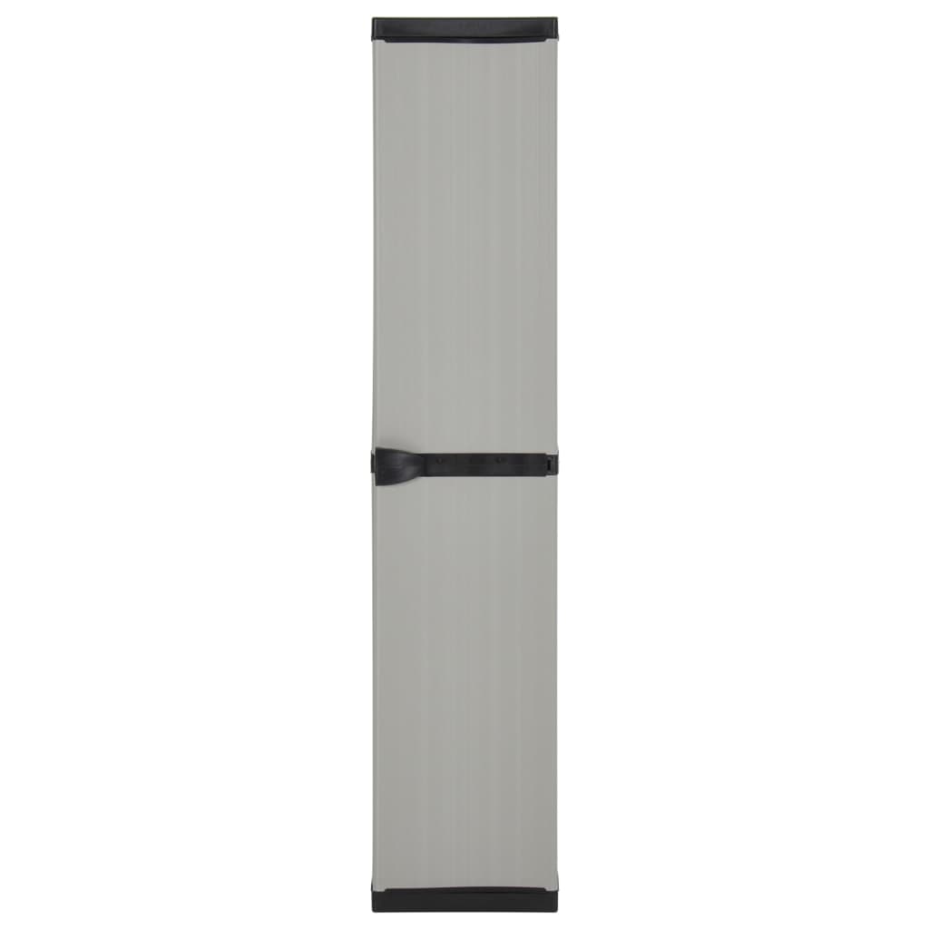 Tuinkast met 3 schappen 34x40x168 cm grijs en zwart is nu te koop bij PeponiXL, paradijselijk wonen!