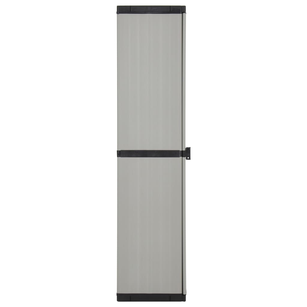 Tuinkast met 3 schappen 34x40x168 cm grijs en zwart is nu te koop bij PeponiXL, paradijselijk wonen!