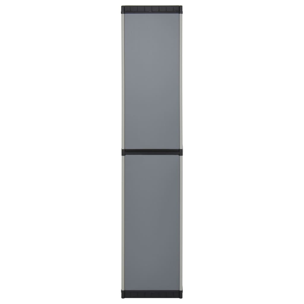 Tuinkast met 3 schappen 34x40x168 cm grijs en zwart is nu te koop bij PeponiXL, paradijselijk wonen!