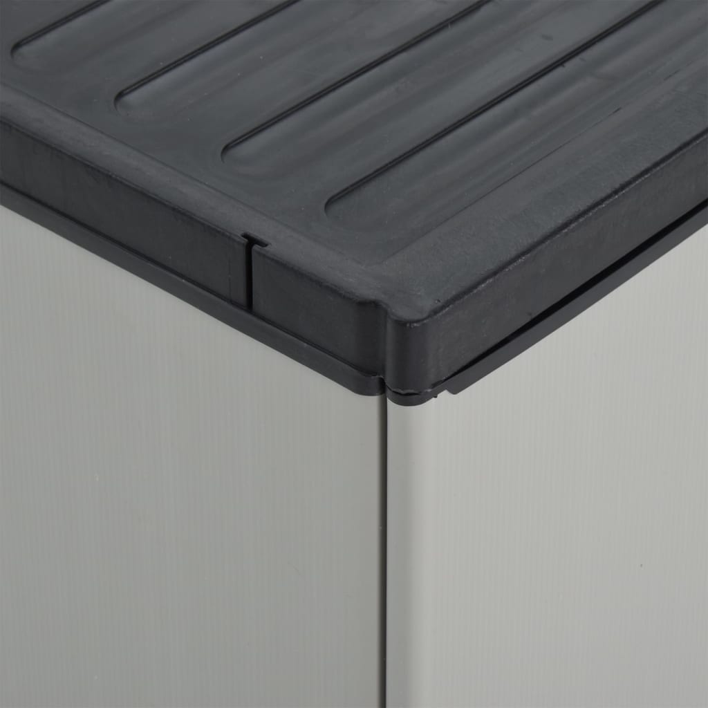 Tuinafvalkast 68x40x85 cm polypropeen grijs en zwart is nu te koop bij PeponiXL, paradijselijk wonen!