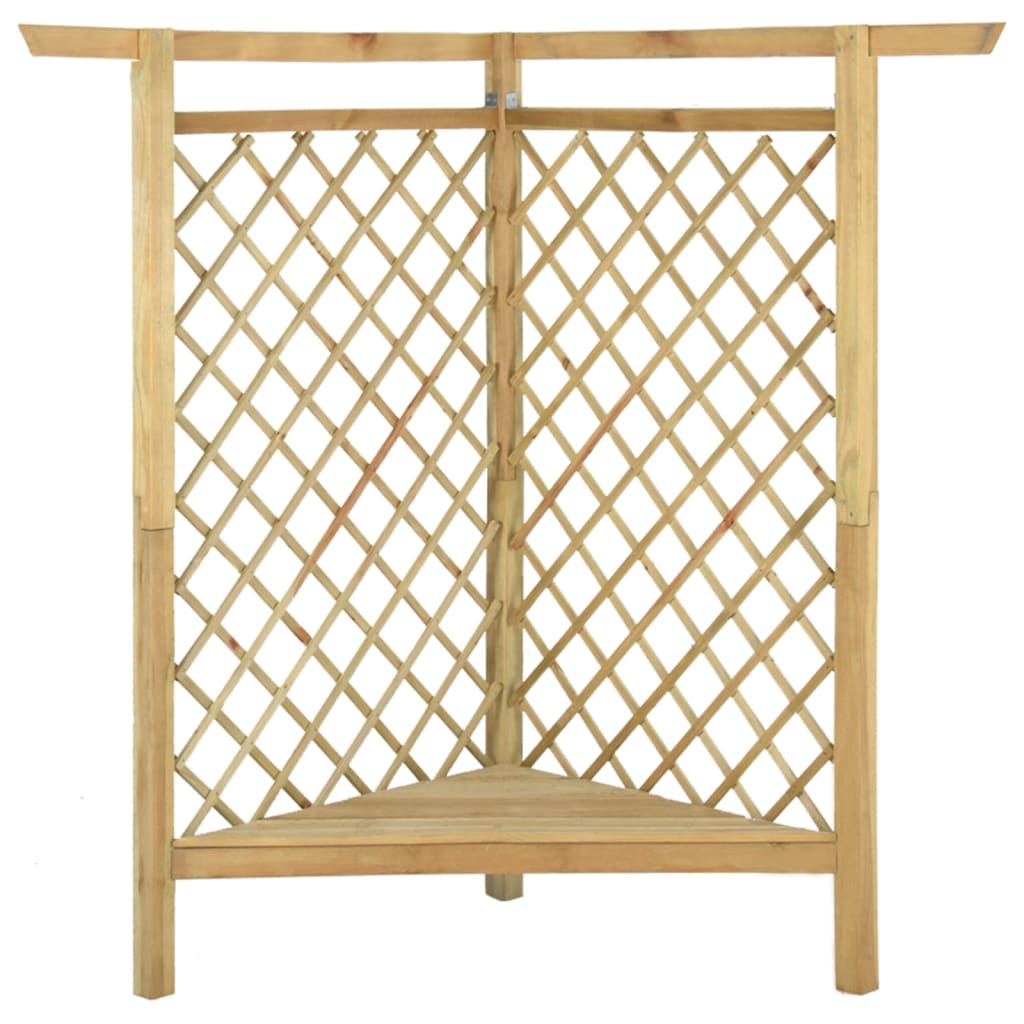 Hoekpergola met bank 166x81x174 cm geïmpregneerd grenenhout is nu te koop bij PeponiXL, paradijselijk wonen!
