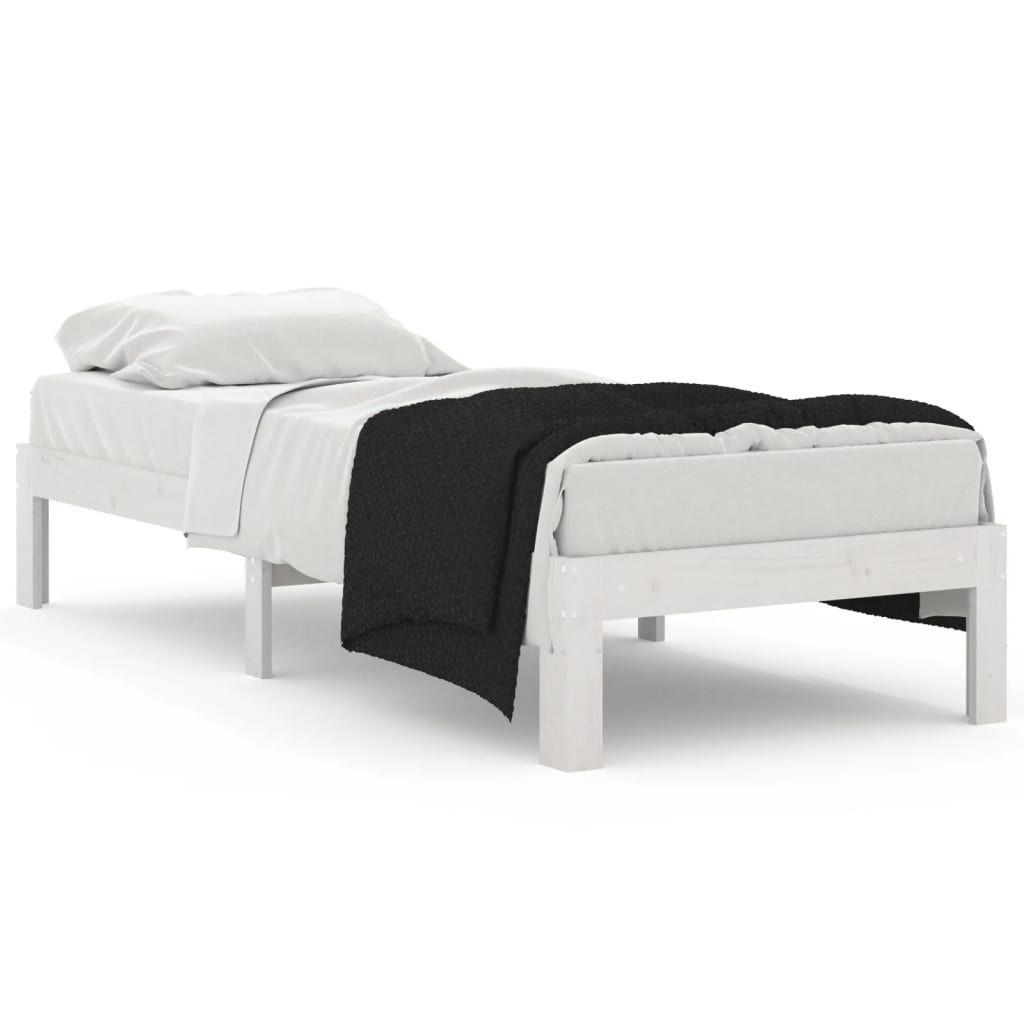 Bedframe massief hout wit 75x190 cm is nu te koop bij PeponiXL, paradijselijk wonen!