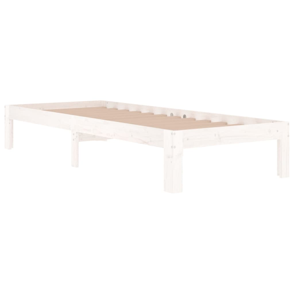 Bedframe massief hout wit 75x190 cm is nu te koop bij PeponiXL, paradijselijk wonen!