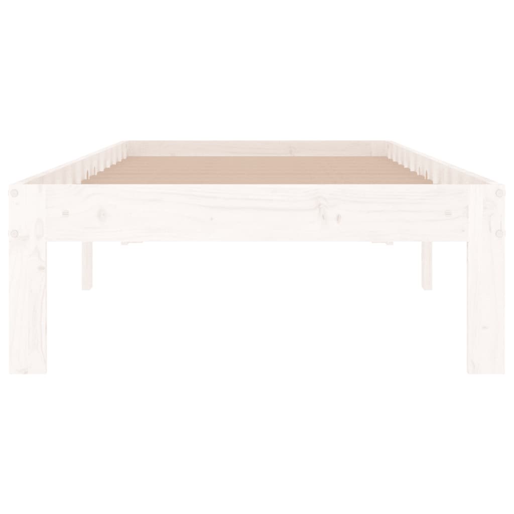Bedframe massief hout wit 75x190 cm is nu te koop bij PeponiXL, paradijselijk wonen!