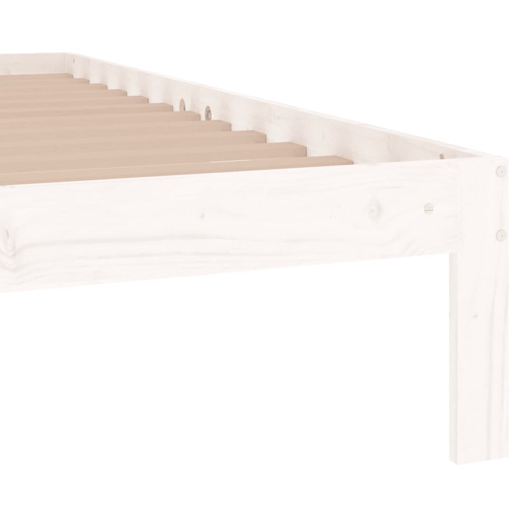 Bedframe massief hout wit 75x190 cm is nu te koop bij PeponiXL, paradijselijk wonen!