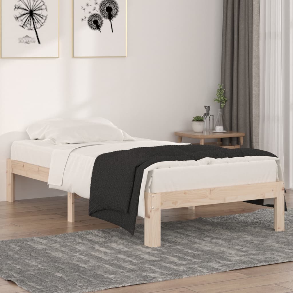 Bedframe massief hout 90x190 cm is nu te koop bij PeponiXL, paradijselijk wonen!