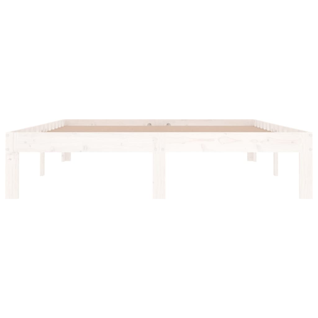 Bedframe massief hout wit 135x190 cm is nu te koop bij PeponiXL, paradijselijk wonen!