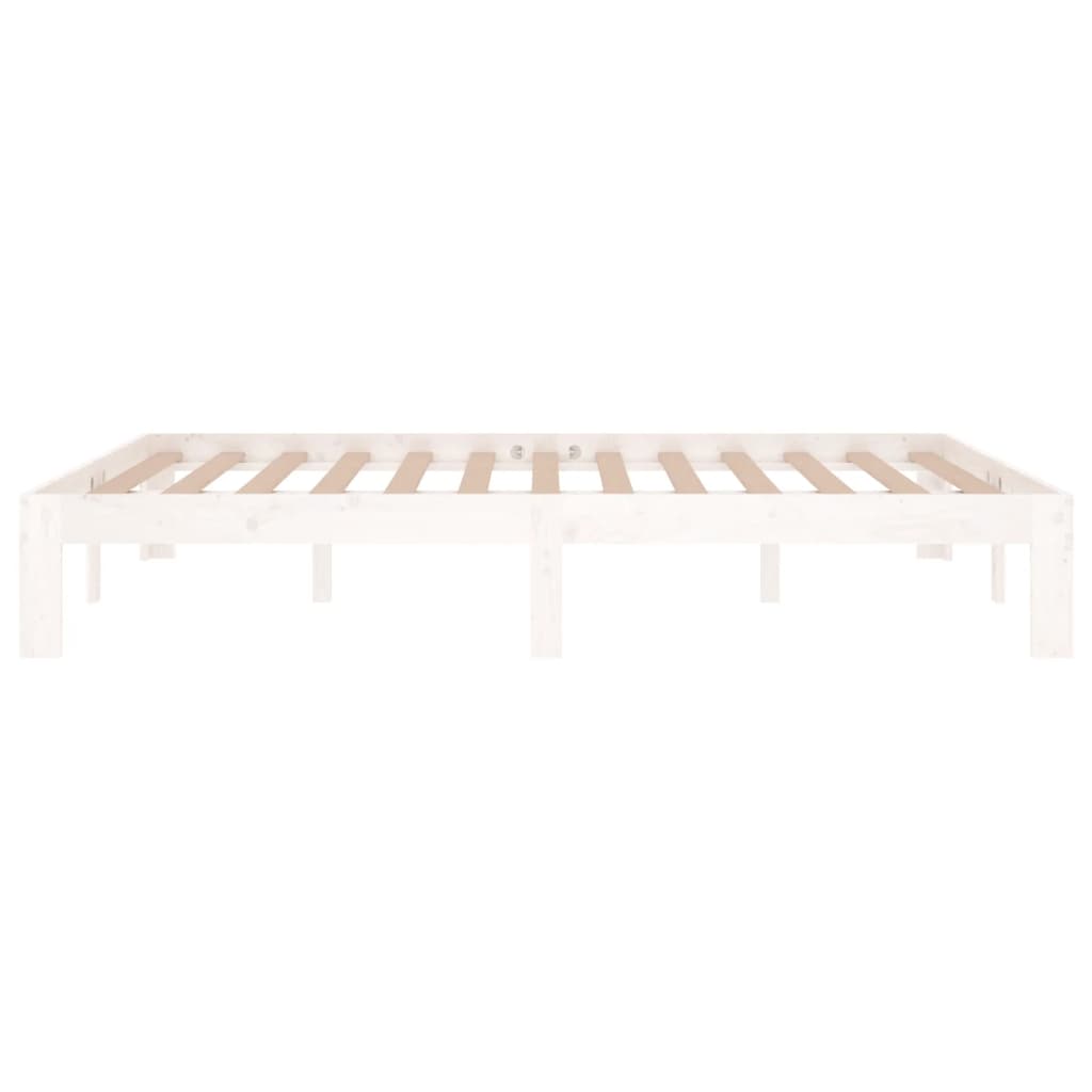 Bedframe massief hout wit 135x190 cm is nu te koop bij PeponiXL, paradijselijk wonen!