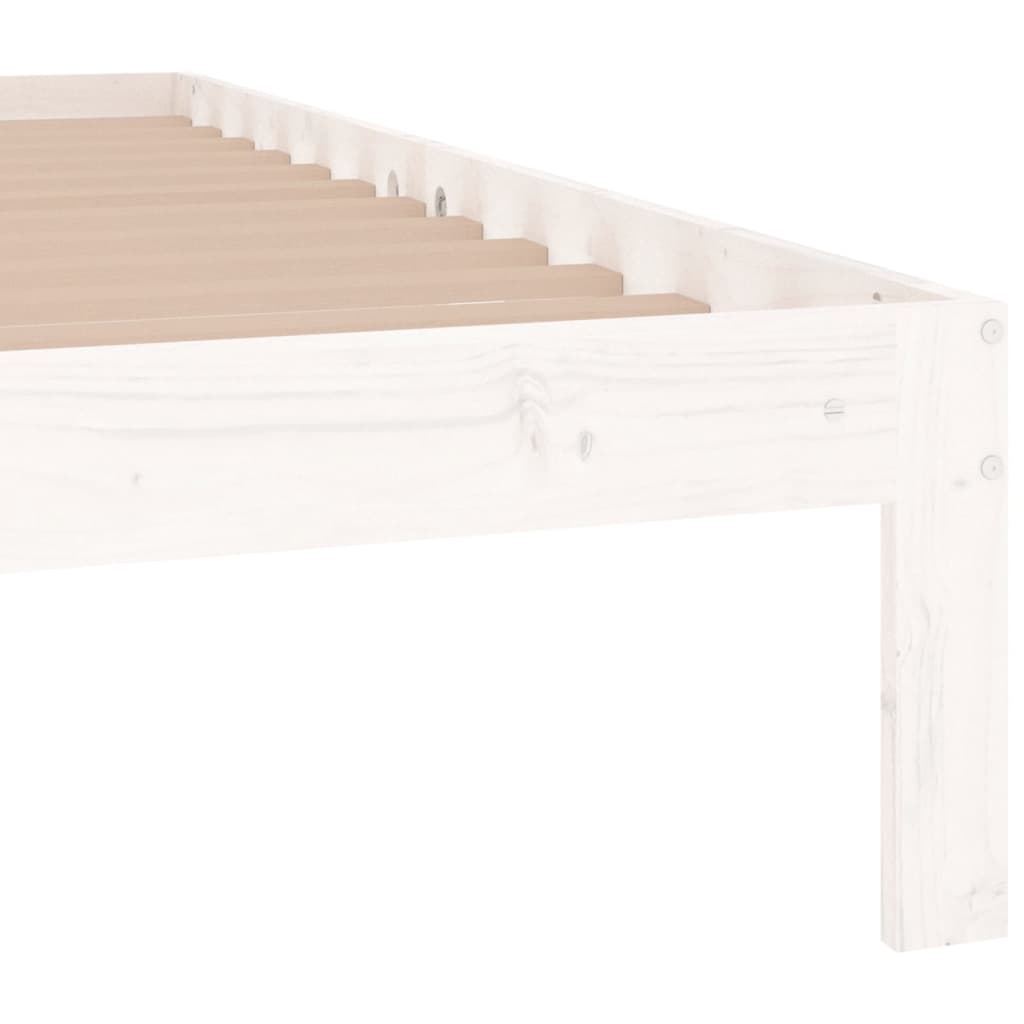Bedframe massief hout wit 135x190 cm is nu te koop bij PeponiXL, paradijselijk wonen!