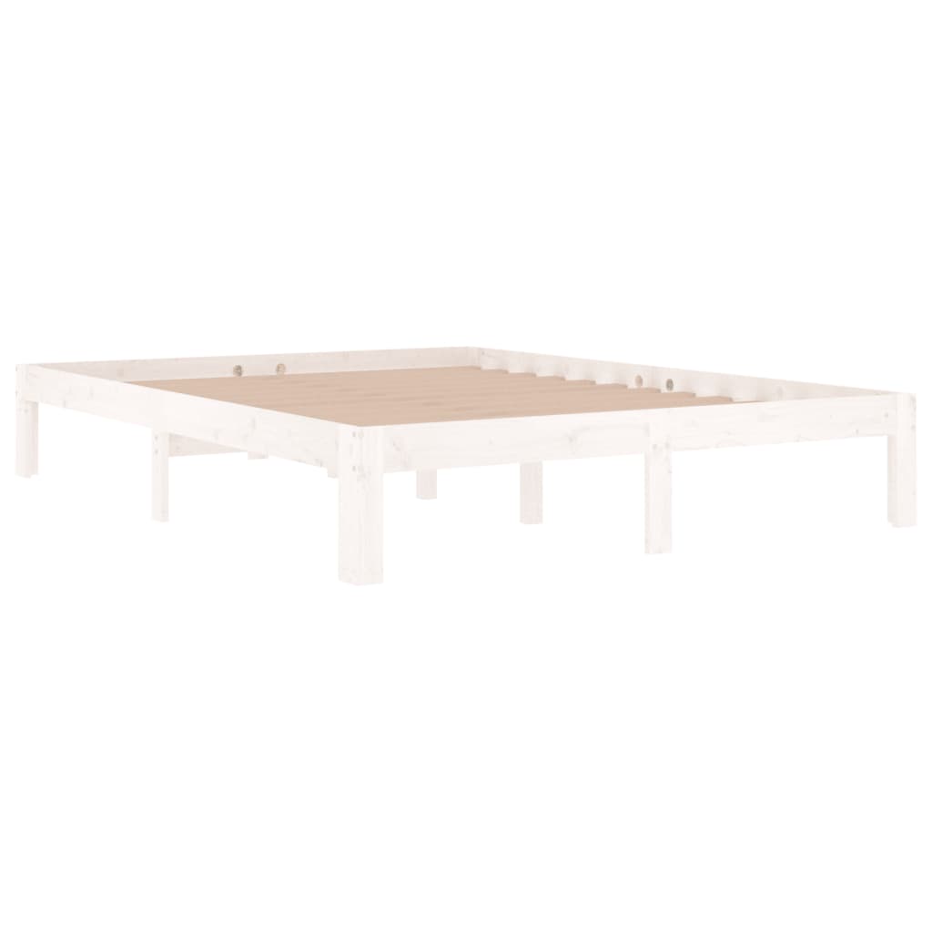 Bedframe massief grenenhout wit 140x190 cm is nu te koop bij PeponiXL, paradijselijk wonen!