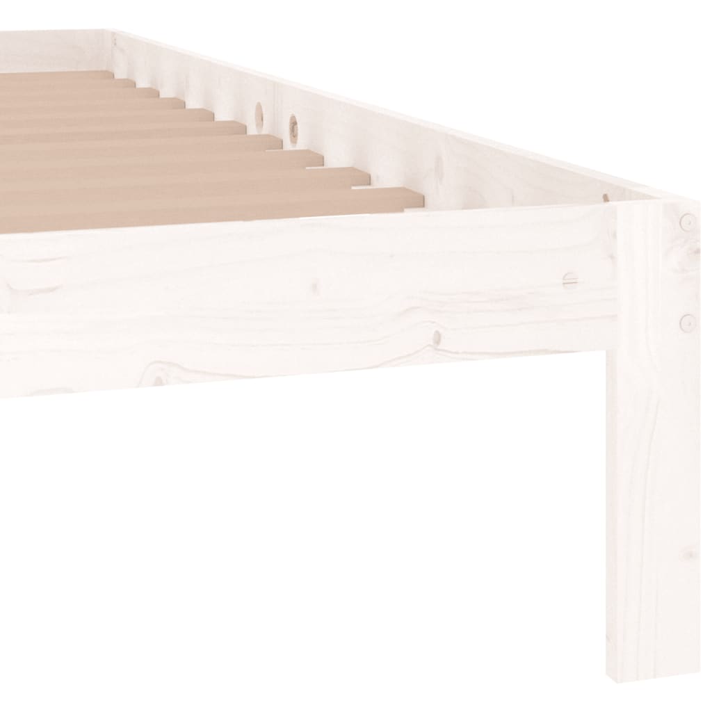 Bedframe massief grenenhout wit 140x190 cm is nu te koop bij PeponiXL, paradijselijk wonen!
