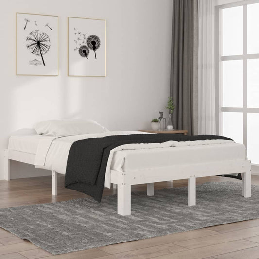 Bedframe massief grenenhout wit 120x200 cm is nu te koop bij PeponiXL, paradijselijk wonen!