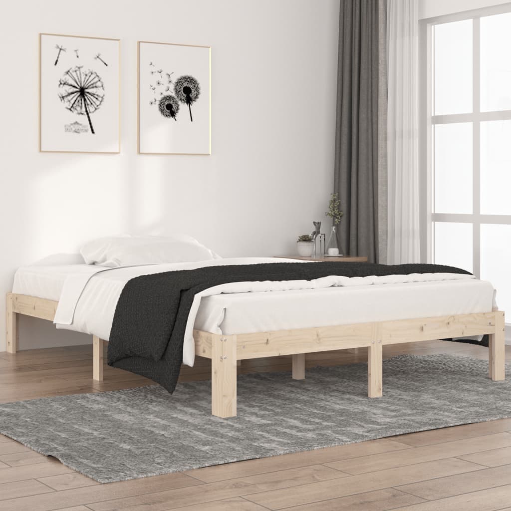 Bedframe massief grenenhout 140x200 cm is nu te koop bij PeponiXL, paradijselijk wonen!