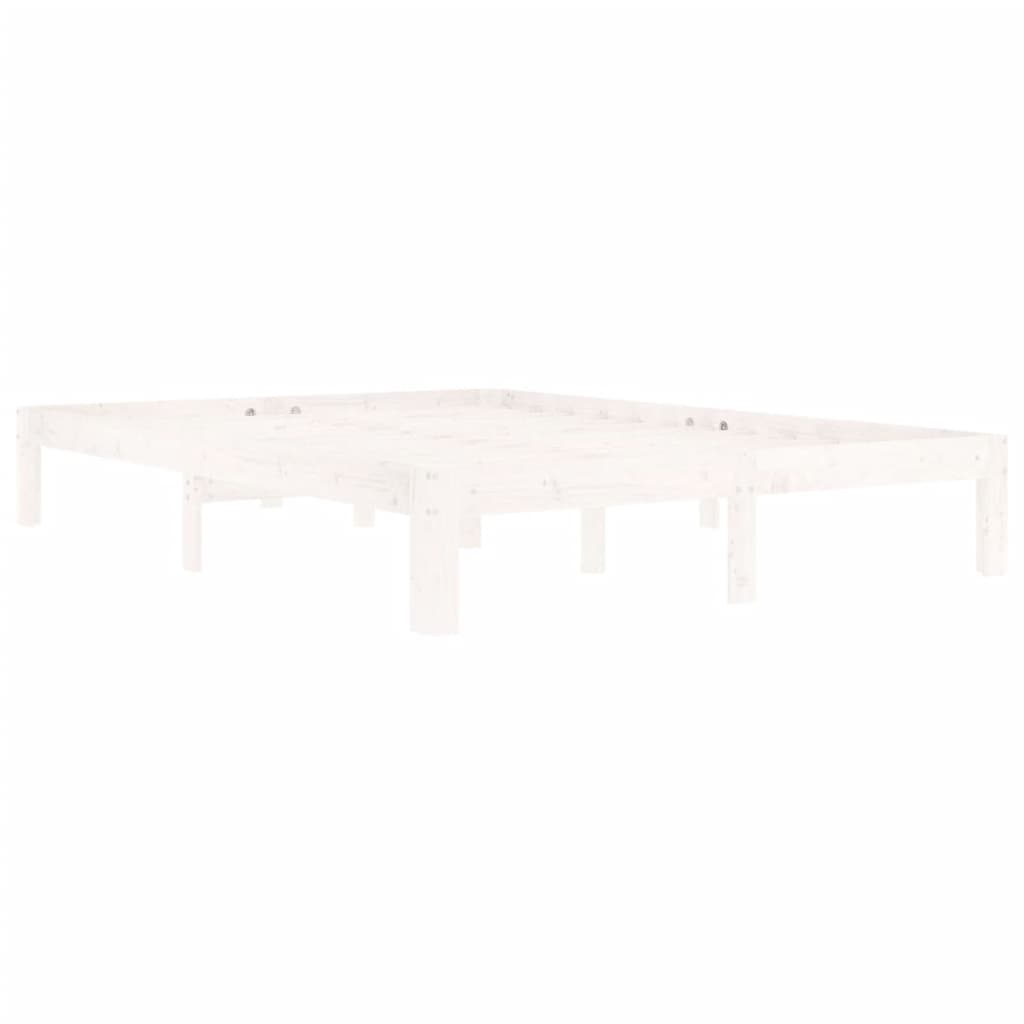 Bedframe massief grenenhout wit 140x200 cm is nu te koop bij PeponiXL, paradijselijk wonen!
