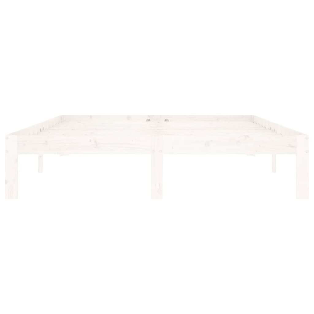 Bedframe massief grenenhout wit 140x200 cm is nu te koop bij PeponiXL, paradijselijk wonen!