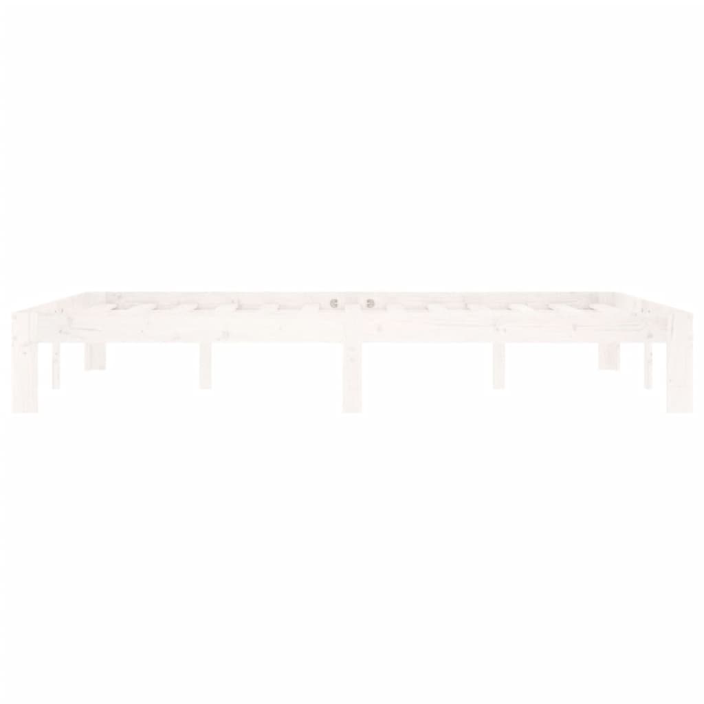 Bedframe massief grenenhout wit 140x200 cm is nu te koop bij PeponiXL, paradijselijk wonen!