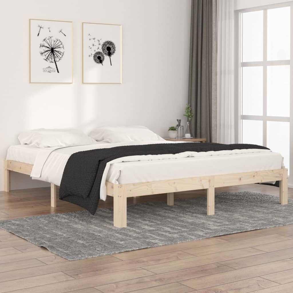 Bedframe massief grenenhout 160x200 cm is nu te koop bij PeponiXL, paradijselijk wonen!