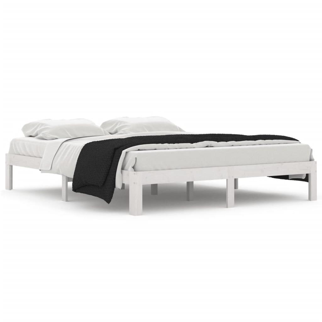 Bedframe massief grenenhout wit 160x200 cm is nu te koop bij PeponiXL, paradijselijk wonen!