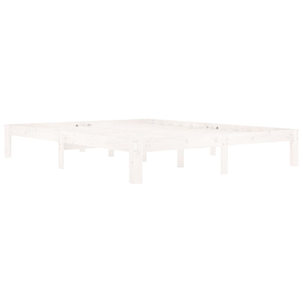 Bedframe massief grenenhout wit 160x200 cm is nu te koop bij PeponiXL, paradijselijk wonen!