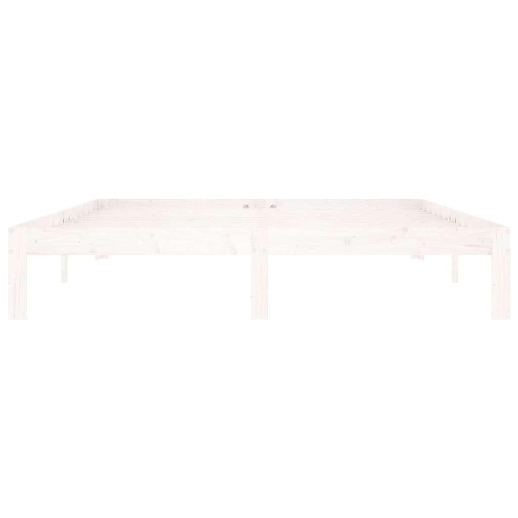 Bedframe massief grenenhout wit 160x200 cm is nu te koop bij PeponiXL, paradijselijk wonen!