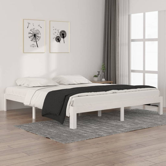 Bedframe massief hout wit 180x200 cm is nu te koop bij PeponiXL, paradijselijk wonen!