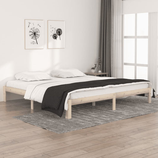 Bedframe massief grenenhout 200x200 cm is nu te koop bij PeponiXL, paradijselijk wonen!